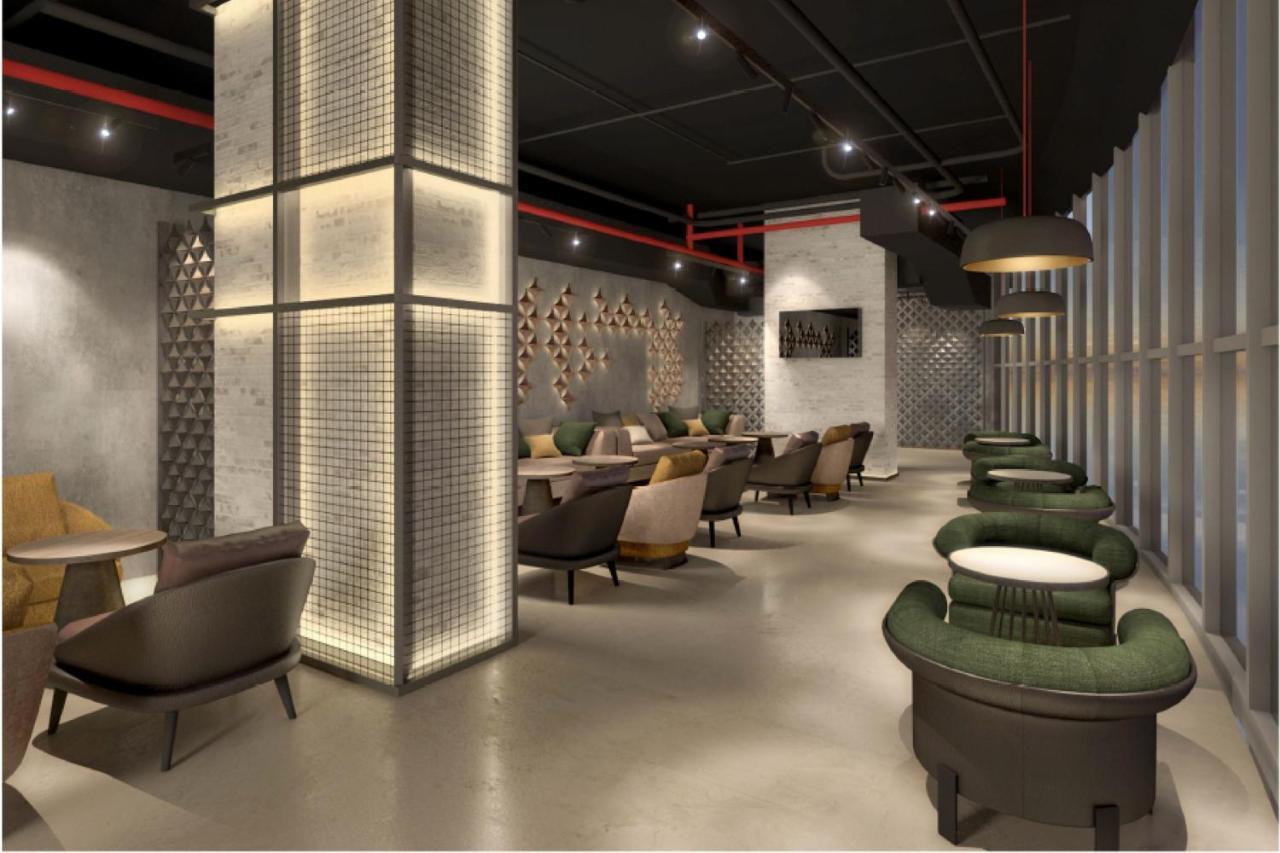 Element By Westin West Bay Doha Hotel ภายนอก รูปภาพ The interior of the lounge